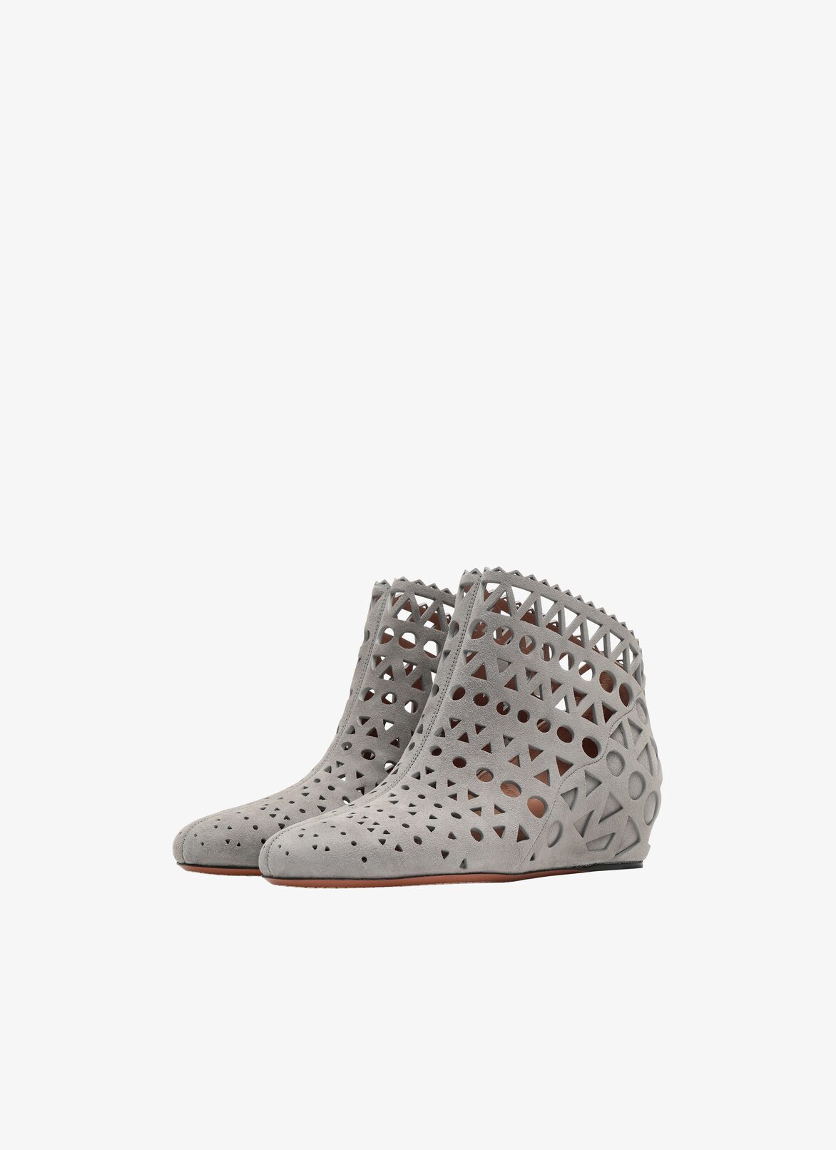 Wedge Boots ALAÏA BLUE GRAY WEDGE BOOTS